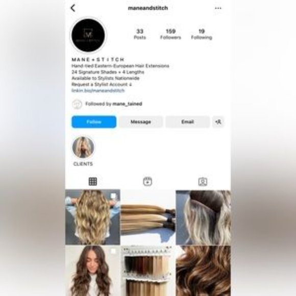 Mane + Stitch Hand-Tied Weft Extenstions - Picture 4 of 4